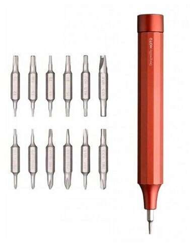 Отвертка с битами Xiaomi HOTO Precision Screwdriver Kit 24 in1 QWLSD004 Red