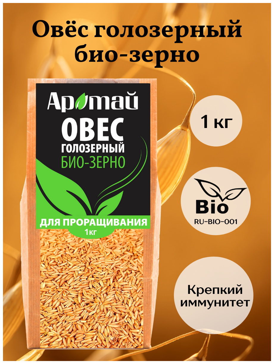 Овес голозерный зерно для проращивания микрозелень низкокалорийные постные продукты питания аратай 1 кг