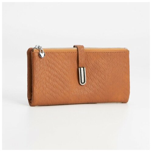 фото Кошелёк на кнопке, цвет коричневый noname