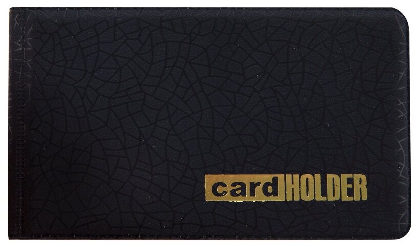 фото Визитница карманная OfficeSpace на 20 визиток, 65*110мм, ПВХ, черный