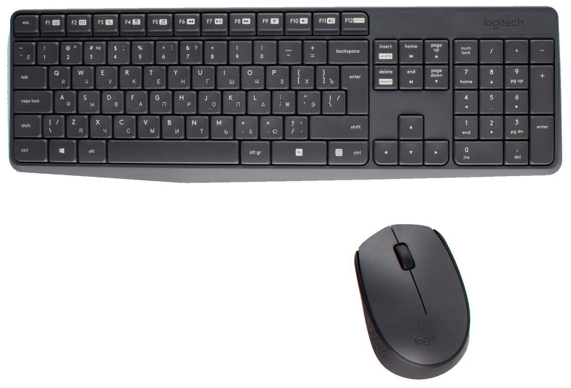 Комплект: клавиатура+мышь Logitech MK235 Desktop GREY (920-007949)