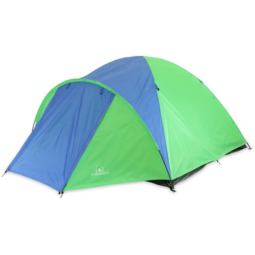 палатка трекинговая четырёхместная norfin ruona 4 nfl серый голубой зеленый Палатка трекинговая четырёхместная GreenWood Target 4, зеленый/голубой