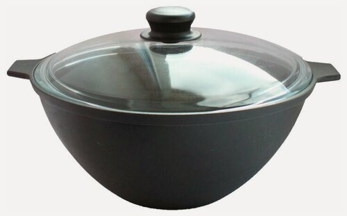 Изображение товара Котел Камская посуда к42 чугунный со стеклянной крышкой 4л
