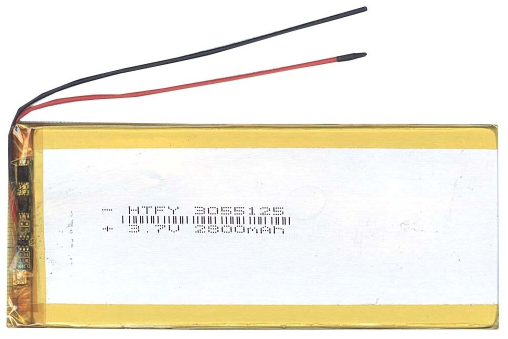 Аккумулятор Li-Pol (батарея) 3*55*125мм 2pin 37V/2800mAh