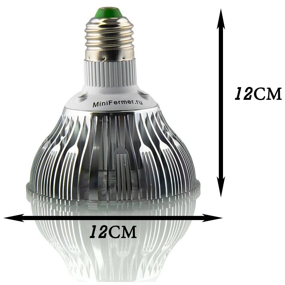 Фитолампа светодиодная Е27 25 Watt Биколор Комфорт 5000k + 660nm / Фитолампа для растений, рассады, цветов / Лампа для досветки растений - фотография № 2