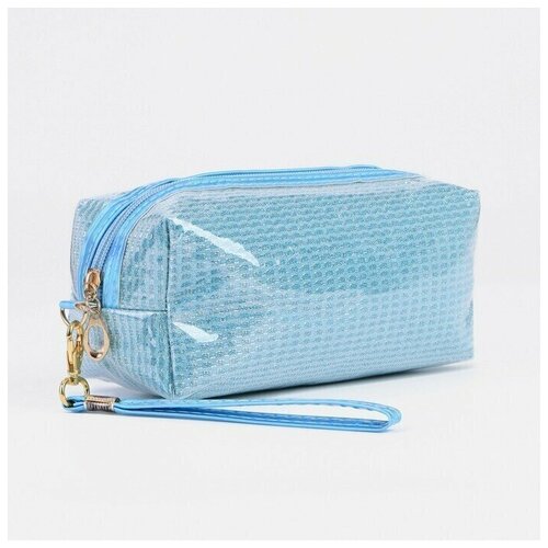 фото Косметичка дорожная, отдел на молнии, цвет голубой (1 шт.) promarket