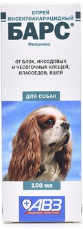 АВЗ Барс спрей инсектоакарицидный для собак 1 шт. в уп., 1 уп. — купить в интернет-магазине по низкой цене на Яндекс Маркете