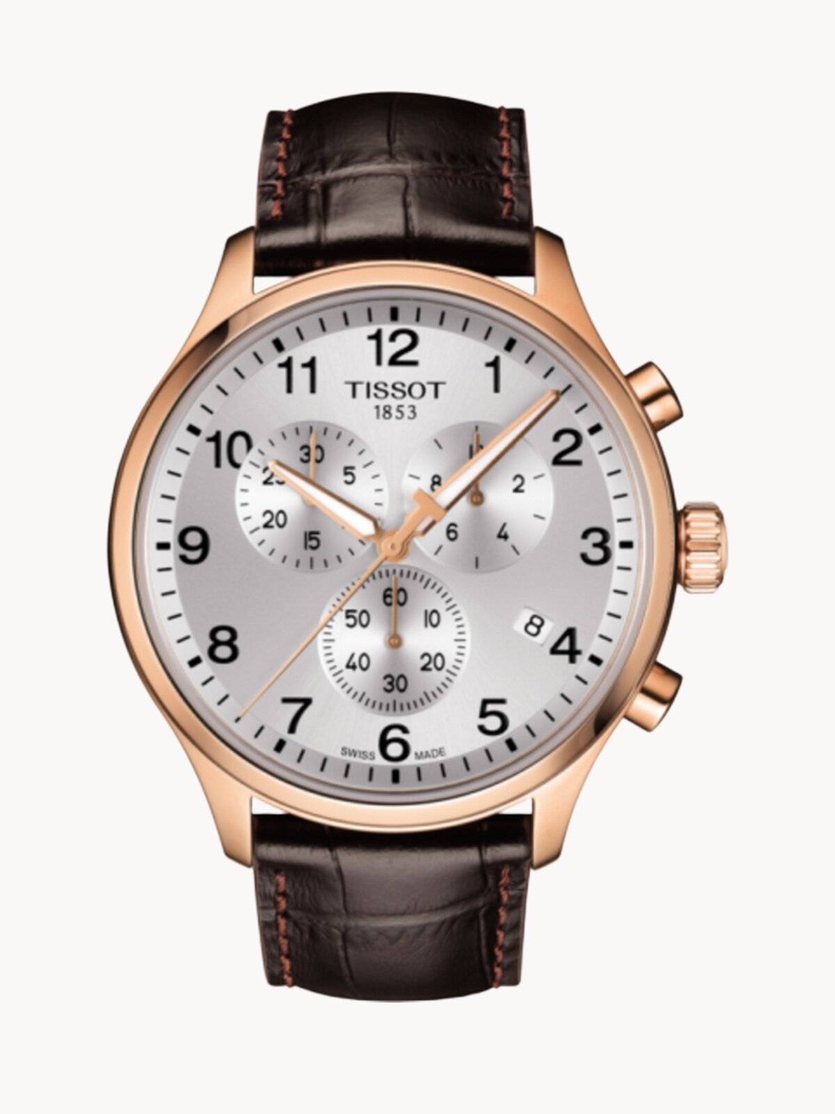 Наручные часы TISSOT, золотой, белый, коричневый