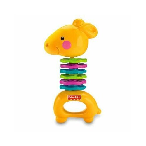 мягкая игрушка fisher price погремушка пищалка обезьянка 0 Гантелька-погремушка 'Жираф' из серии 'Невероятная планета', Fisher Price