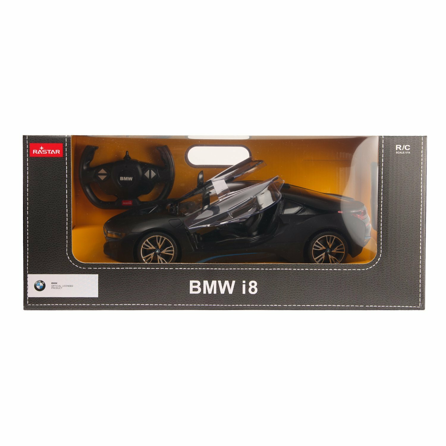 Машина р у 1:14 BMW i8 черный матовый двери открываются пультом 71060MB