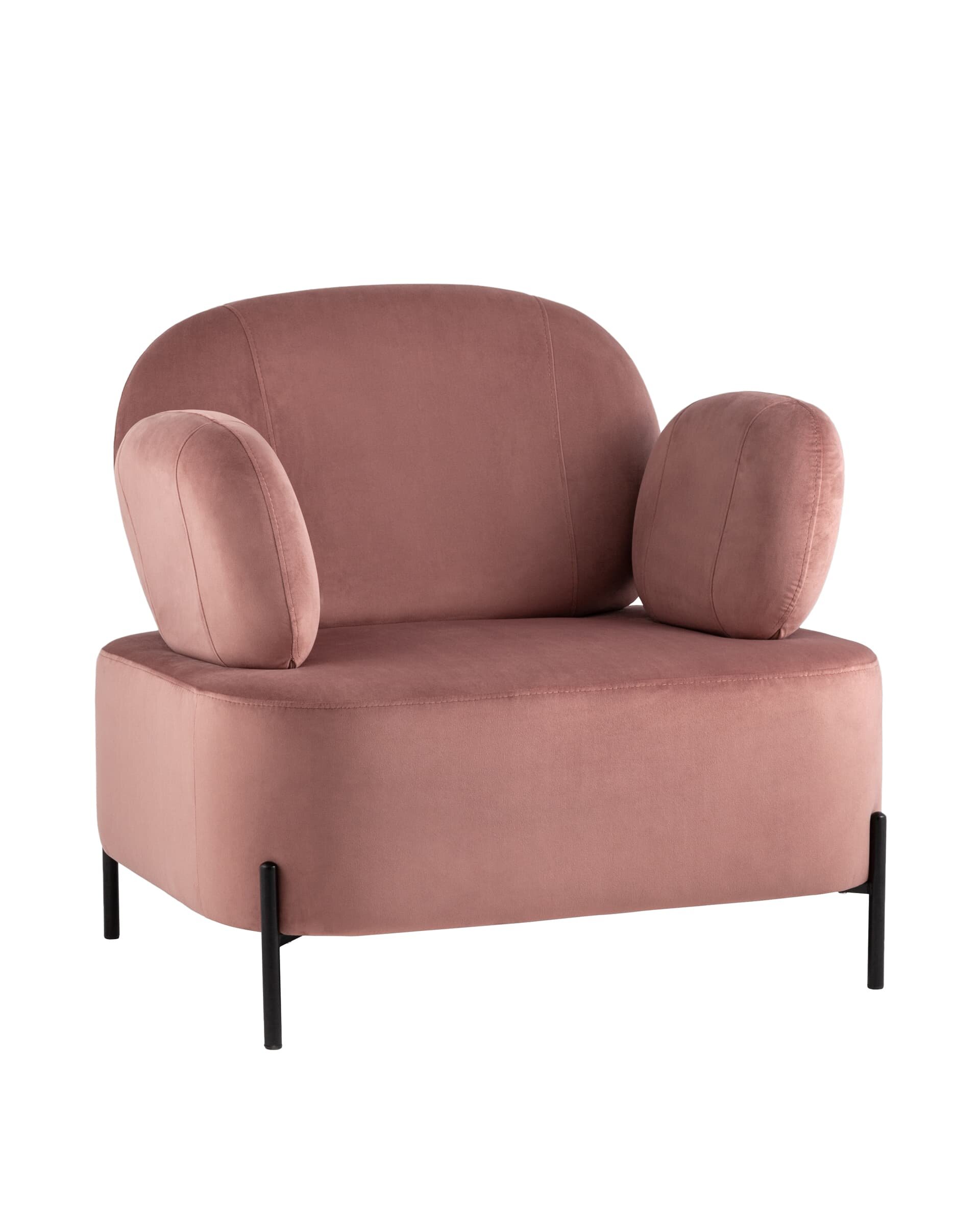 Кресло STOOL GROUP Кэнди с подлокотниками Велюр пыльно-розовый