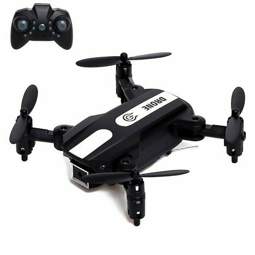 Квадрокоптер FLASH DRONE, камера 480P, Wi-Fi, с сумкой, цвет чёрный квадрокоптер holy stone hs720 hs720e 4k gps wi fi