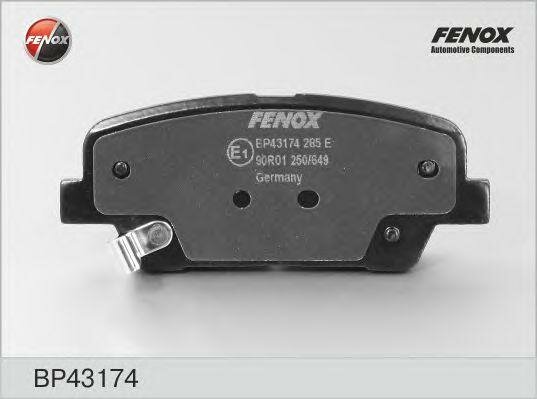 Fenox колодки тормозные дисковые hyundai equus, genesis i, santa fe ii-ii, kia borrego, sorento iii 06- bp43174