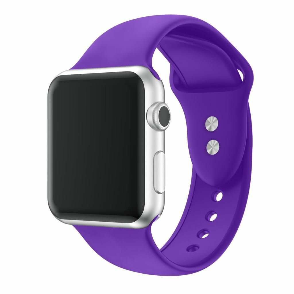 Ремешок силиконовый для Apple Watch 38 /40 /41, фиолетовый