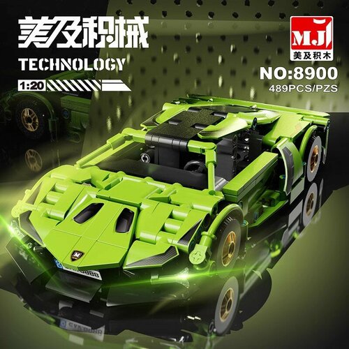 Конструктор Technic Техник спорткар Lamborghini зеленая 489д