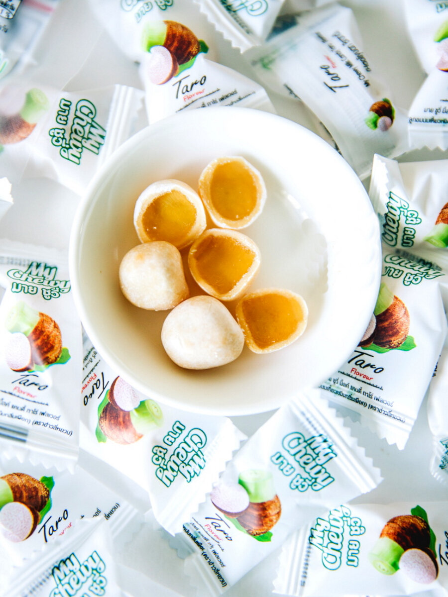 My Chewy Молочные конфеты со вкусом таро, 3 уп - фотография № 2