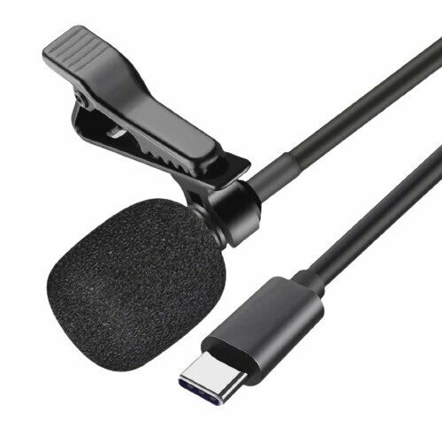 Петличный микрофон Lavalier MicroPhone JH-042 / Конденсаторный микрофон с выходом Type-C (Hi Fi звук, шумоподавление)