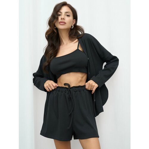 фото Пижама для кормящих мам your mini secret базовая, размер l-xl, черный