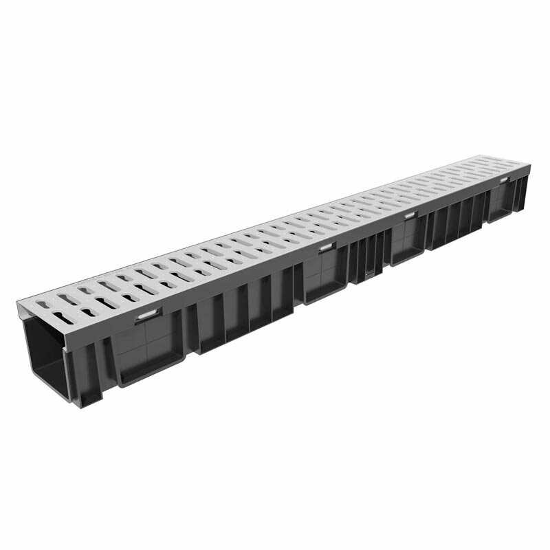 Лоток GIDROLICA Light с оцинкованной решеткой 1000*115*96 мм 080066