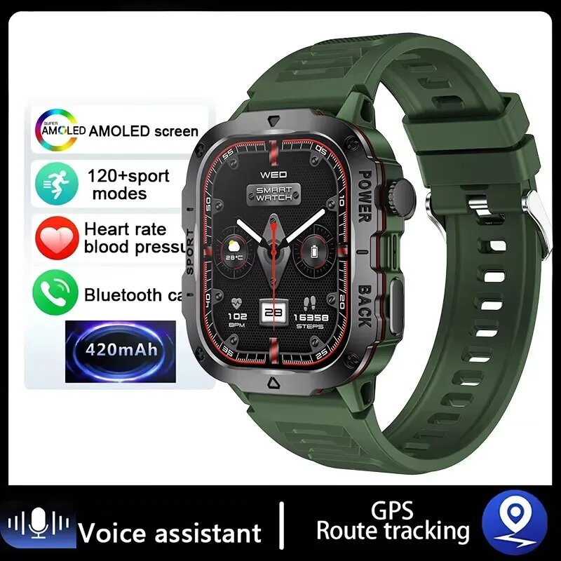 Xiaomi Military Smart Watch IP68 5ATM, Silicone Green, 3TAM Waterproof