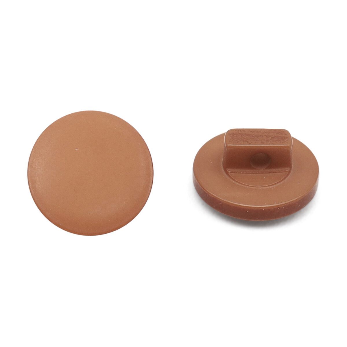 NE68 Пуговица 16L (10мм) на ножке, пластик (Brown (коричневый)), 72 шт