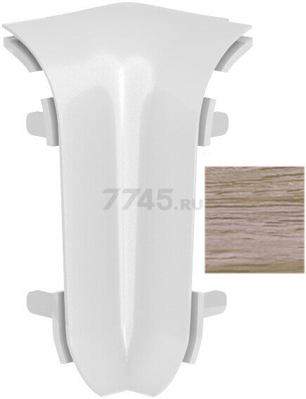 Угол для плинтуса Панельпласт "Абсолют", внутренний, цвет таурус