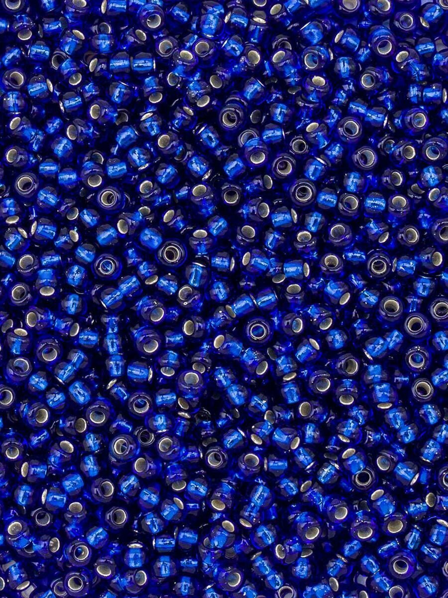 Бисер Preciosa 10/0 (2,3 мм), прозрачный с серебристым центром, 20 г, цвет № 67300, 5 упак