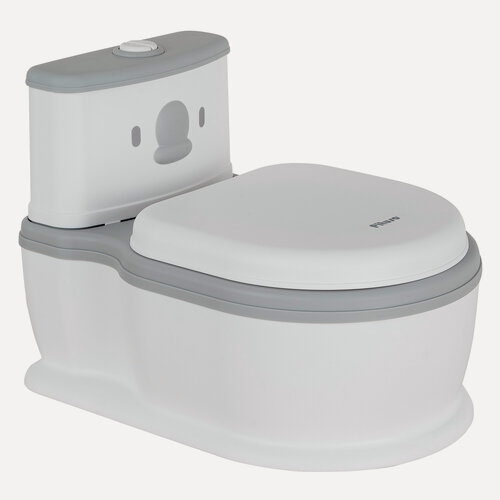 Изображение товара Горшок Pituso "Мини Унитаз", серый, с крышкой, со звуковым сопровождением, 42 см x 30 см x 30 см