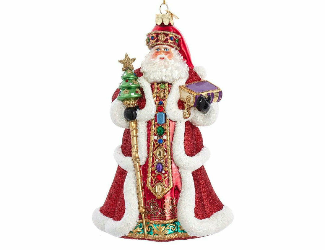 Ёлочная игрушка, стекло, ручная работа, 18 см, Kurts Adler