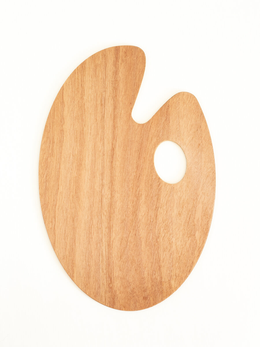 Палитра для красок деревянная Малевичъ овальная 20*30 см, ДВП — фото 1