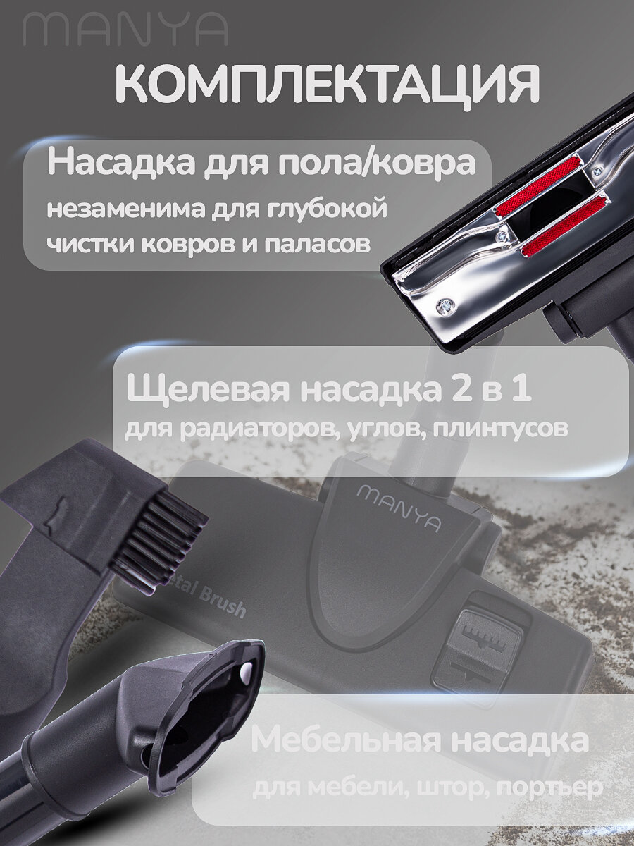 Пылесос для дома мощный 2000Вт бытовой с мешком MANYA VB-2006B — фото 1