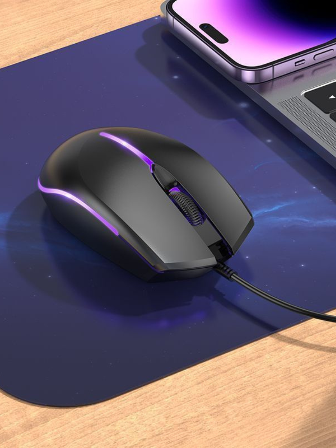 Игровая мышь BOROFONE BG 10, гироскопическая, черная, проводное/беспроводное подключение — фото 1