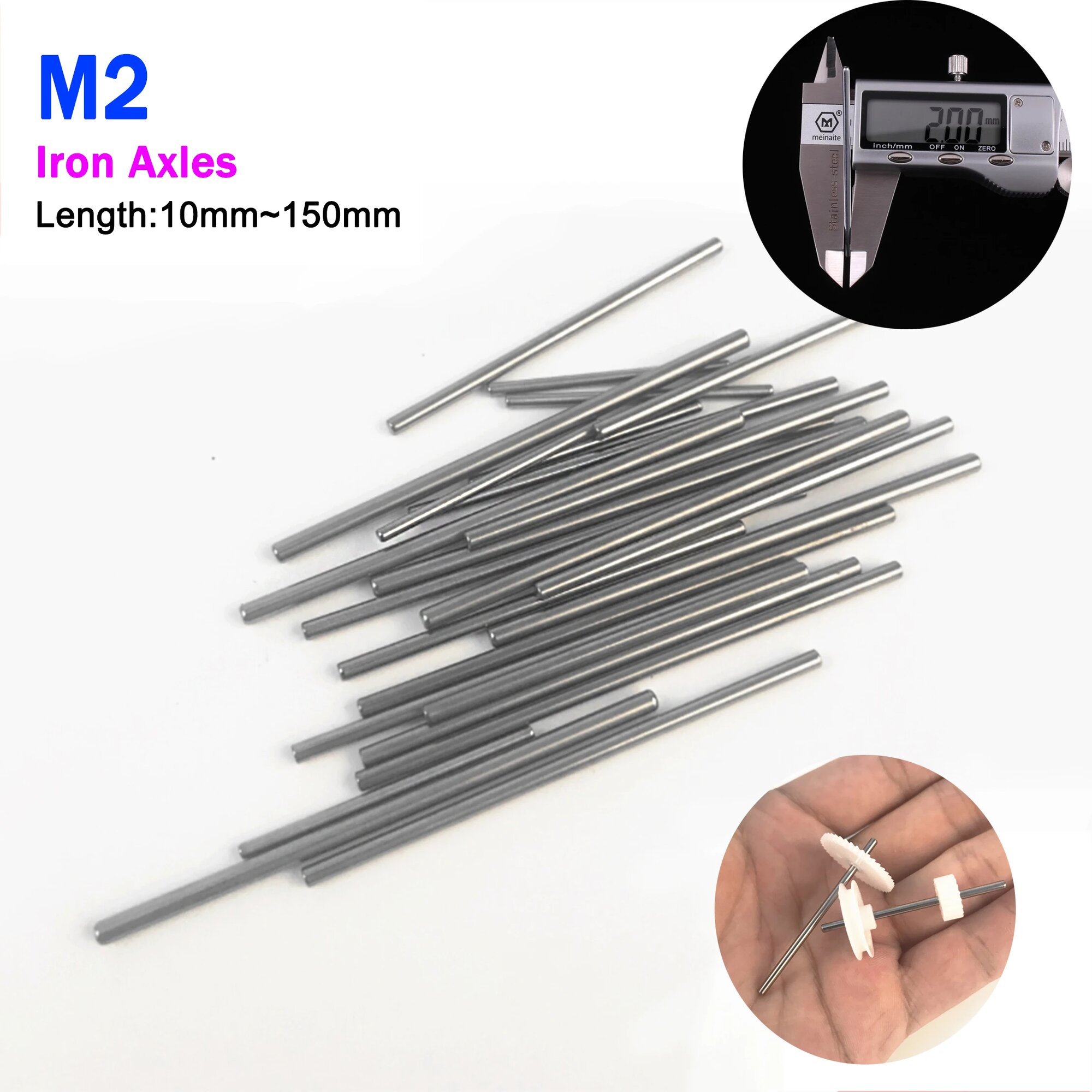 Железные оси для моделей M2 2мм 2x25mm(30Pcs)