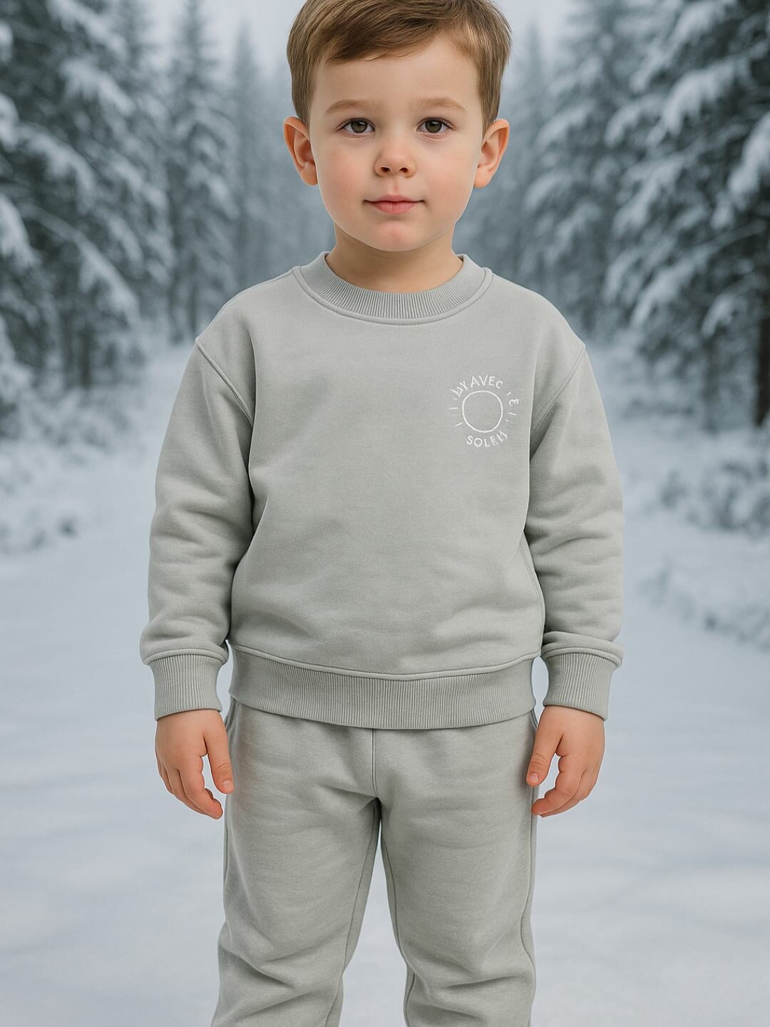 Комплект одежды DNZ, размер 104, светло-серый — фото 1