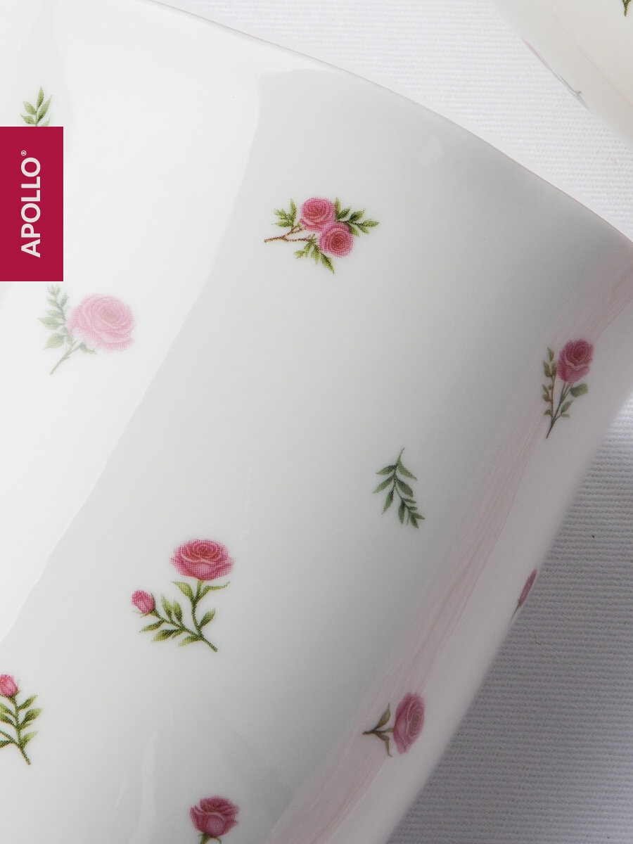 Набор кружек для чая и кофе Apollo "French rose", объем 420 мл, фарфор, 2 предмета — фото 3