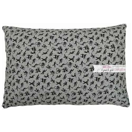 Наволочка 40х60 на молнии, рисунок Спорт, трикотаж 100% хлопок 145 г/м2, Купи в дом – онлайн