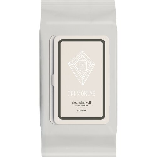 Cremorlab Салфетки для снятия макияжа T.E.N. Cremor Cleansing Veil 70 шт