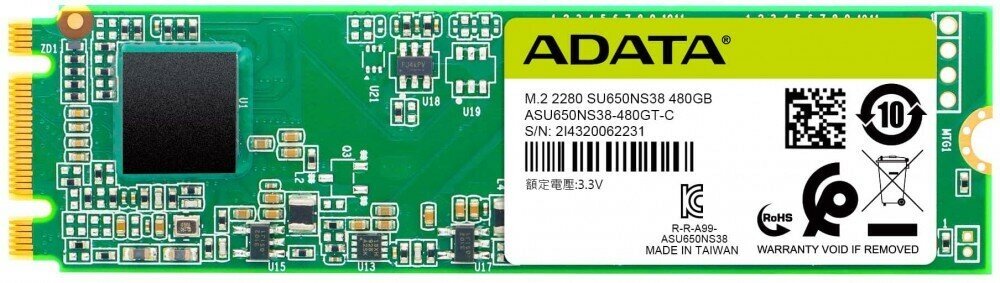 Твердотельный накопитель 480Gb SSD ADATA Ultimate SU650 (IASU650NS38-480GT-C)