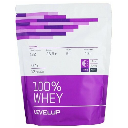 фото Протеин сывороточный levelup 100% whey дойпак 454 г. тирамису