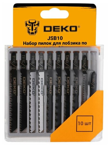 Пилка Deko JSB10 по дереву 10 шт 063-4348