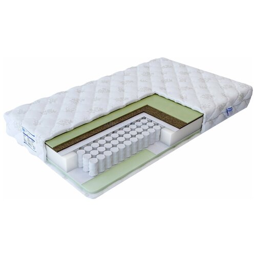 фото Матрас промтекс-ориент soft темпл, пружинный, белый