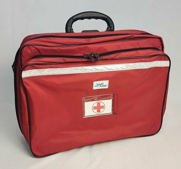 Сумка медицинская чемодан врача цвет красный
