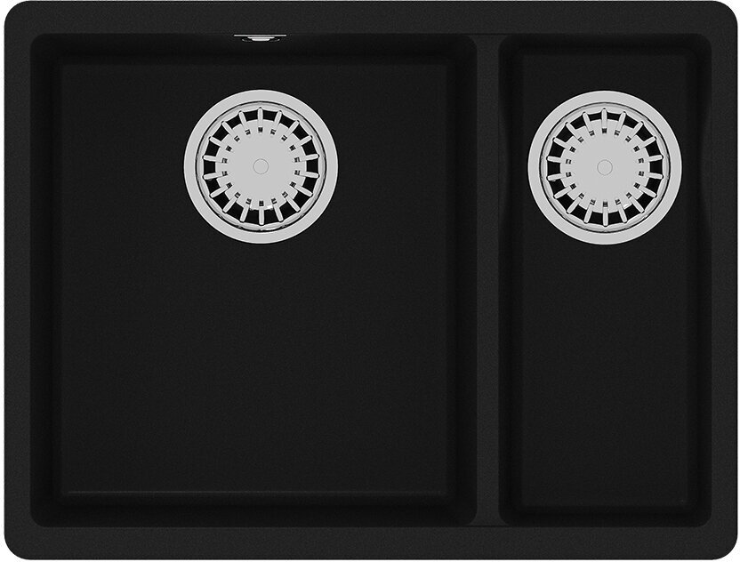 SINARA 550.2-U Мойка кухонная из кварцгранита цвет: антрацит комплектация: крепеж, сливная арматура с переливом в комплекте арт.9910079