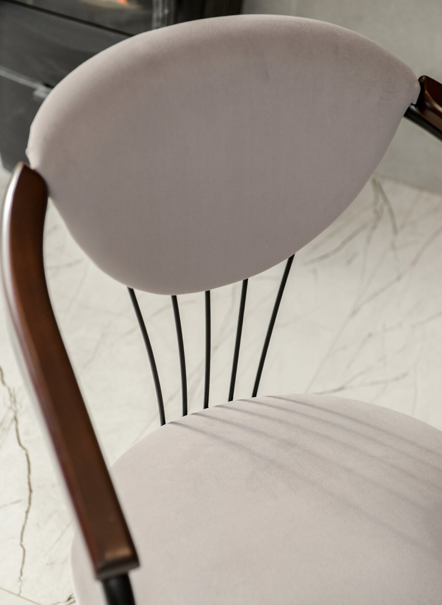 Кресло Вега, черный мат, велюр Prima Grey - фотография № 5