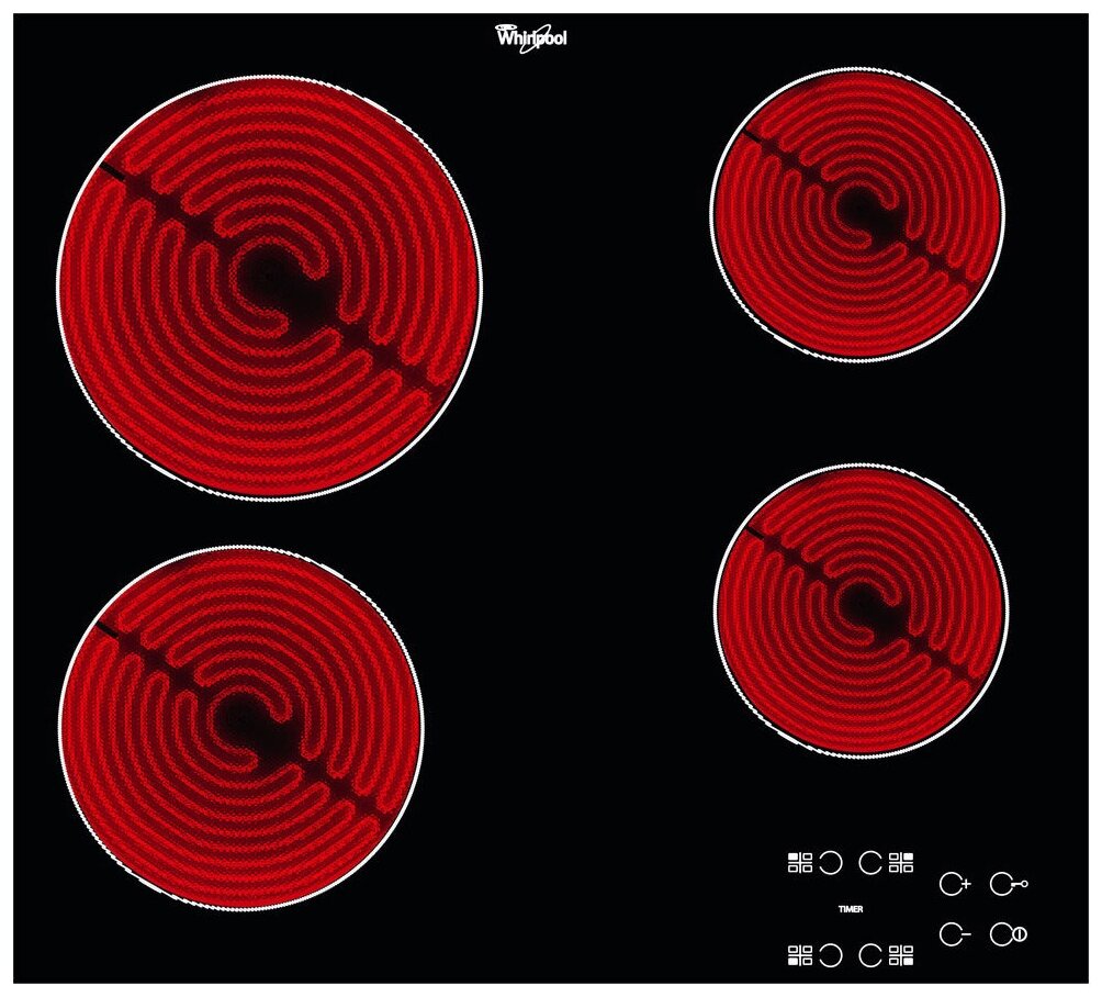 Электрическая варочная панель Whirlpool AKT 8090 NE, черный