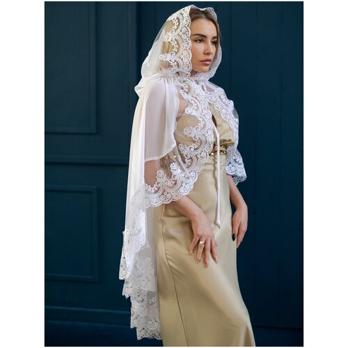 фото Удлиненый платок для храма(в церковь) tyt style