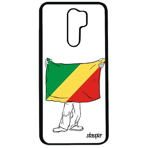 фото Чехол для телефонов xiaomi redmi 9, "флаг конго браззавиль с руками" туризм государственный utaupia