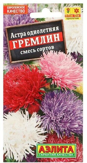 Семена Астра Гремлин, смесь окрасок, 0,2 г