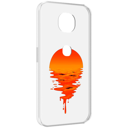 Чехол MyPads оранжевый закат на воде для Motorola Moto G5S (XT1799-2) задняя-панель-накладка-бампер