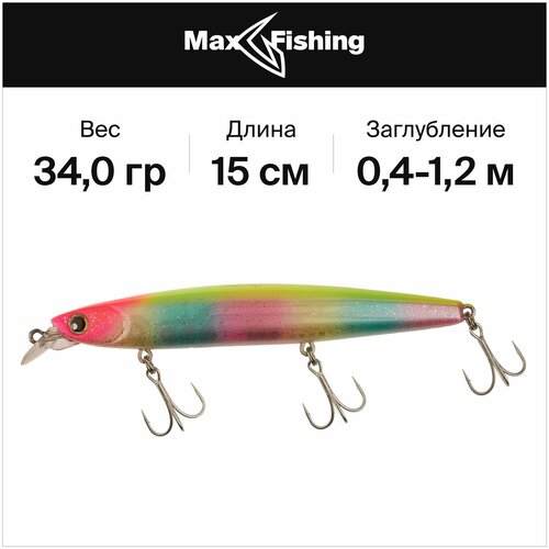 фото Воблер для рыбалки longin hi standart 150 #067 34 гр 0,4-1,2 м. / сделано в японии